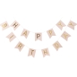 Preview: Wimpelkette - Happy Birthday - Rosa/Gold